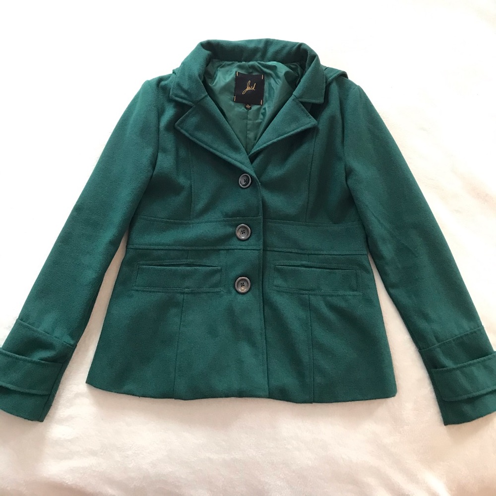COPY - Jack Emerald Green Hooded Peacoat
